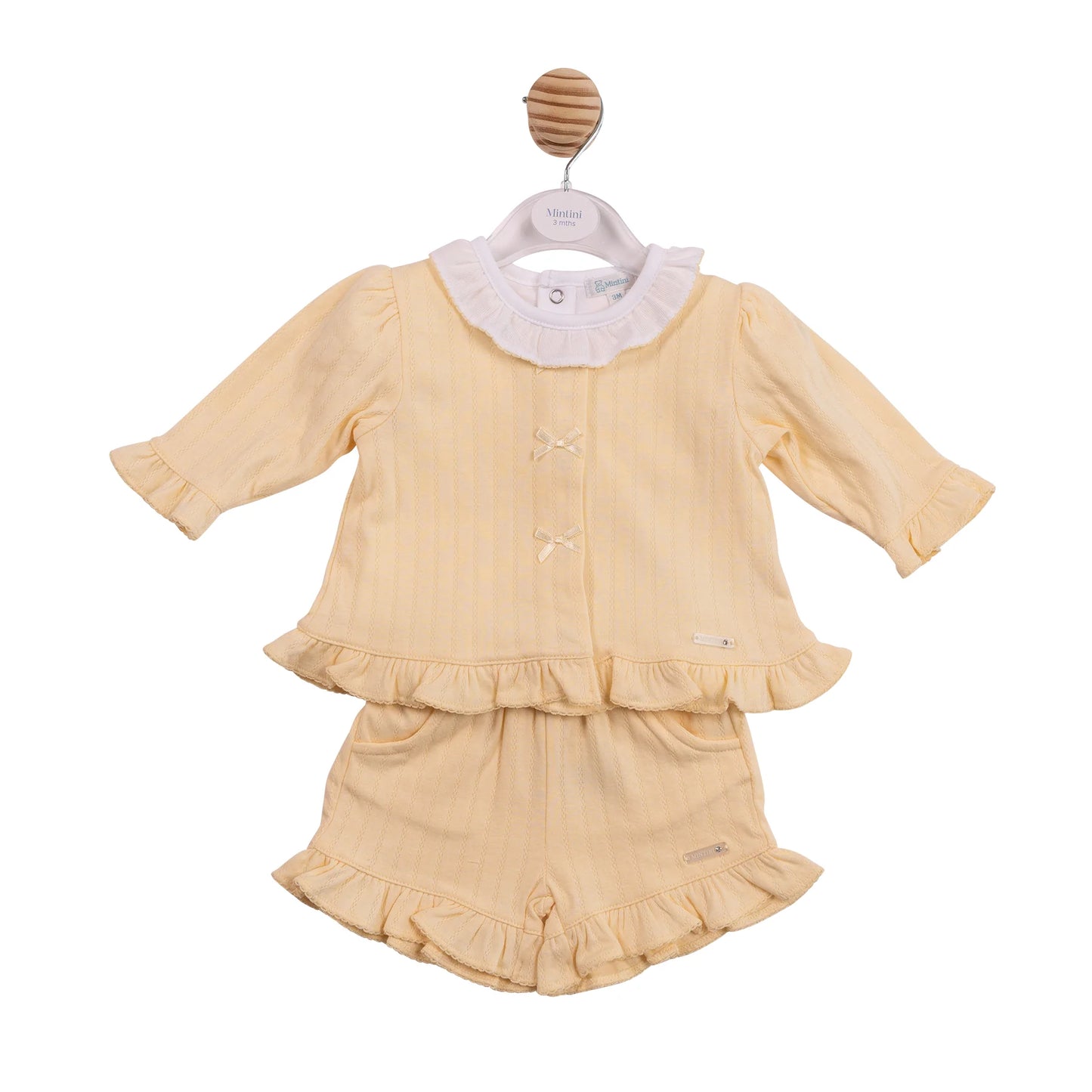 Mintini Lemon Top Short & Cardigan