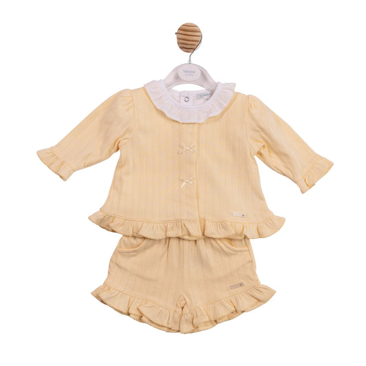 Mintini Lemon Top Short & Cardigan