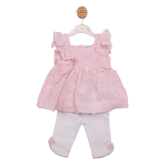 Mintini Pink Flower Legging Set