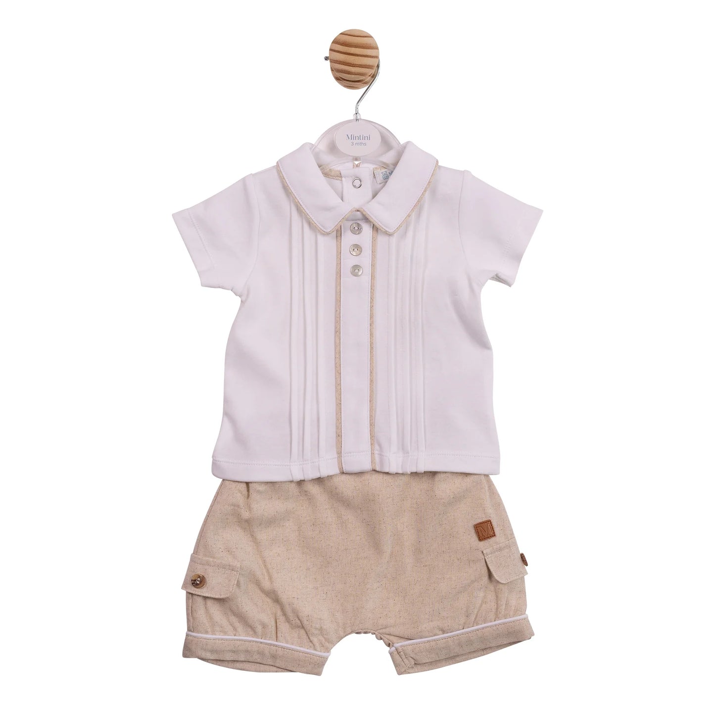 Mintini Beige Top & Shorts