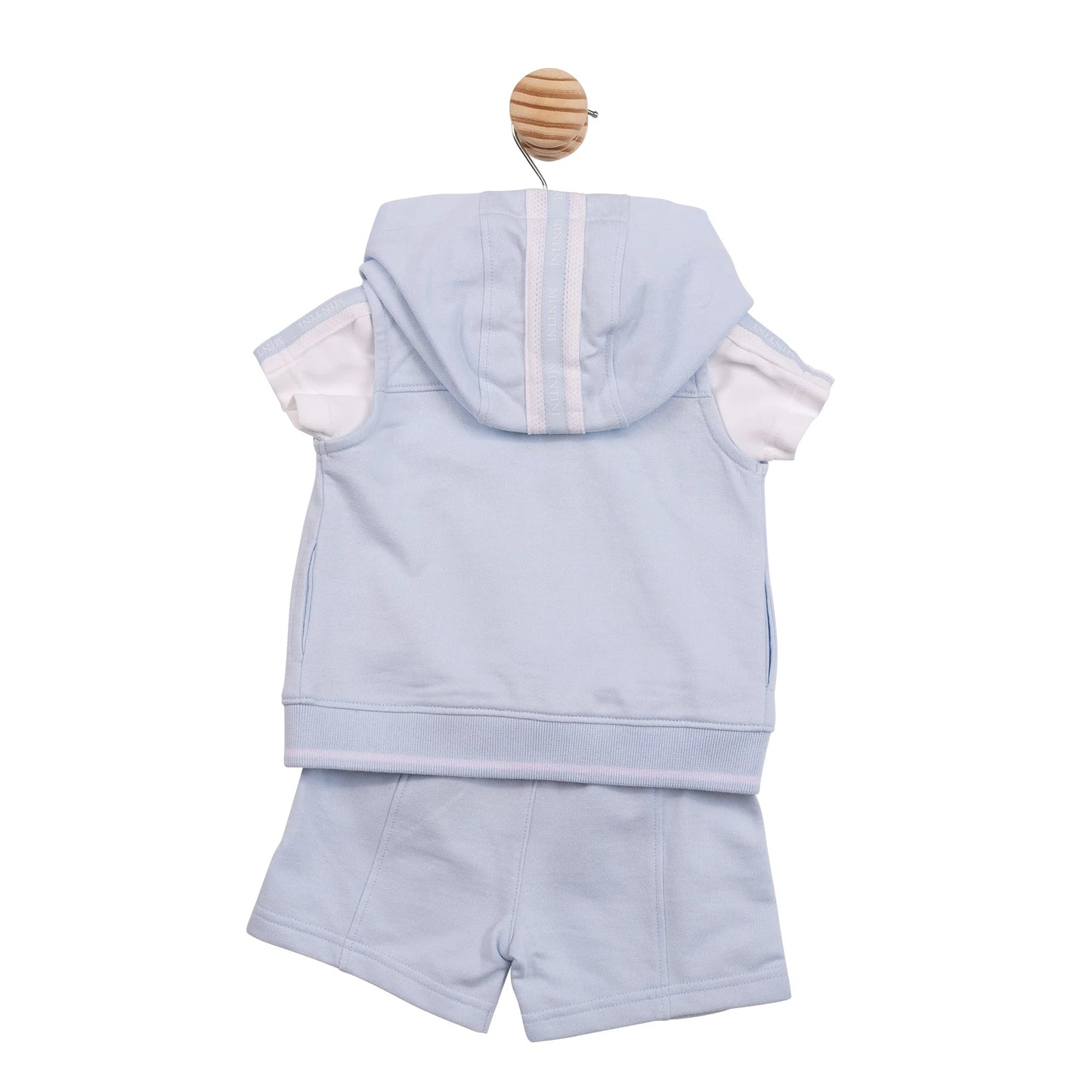 Mintini Blue Stripe Gilet & Shorts Set