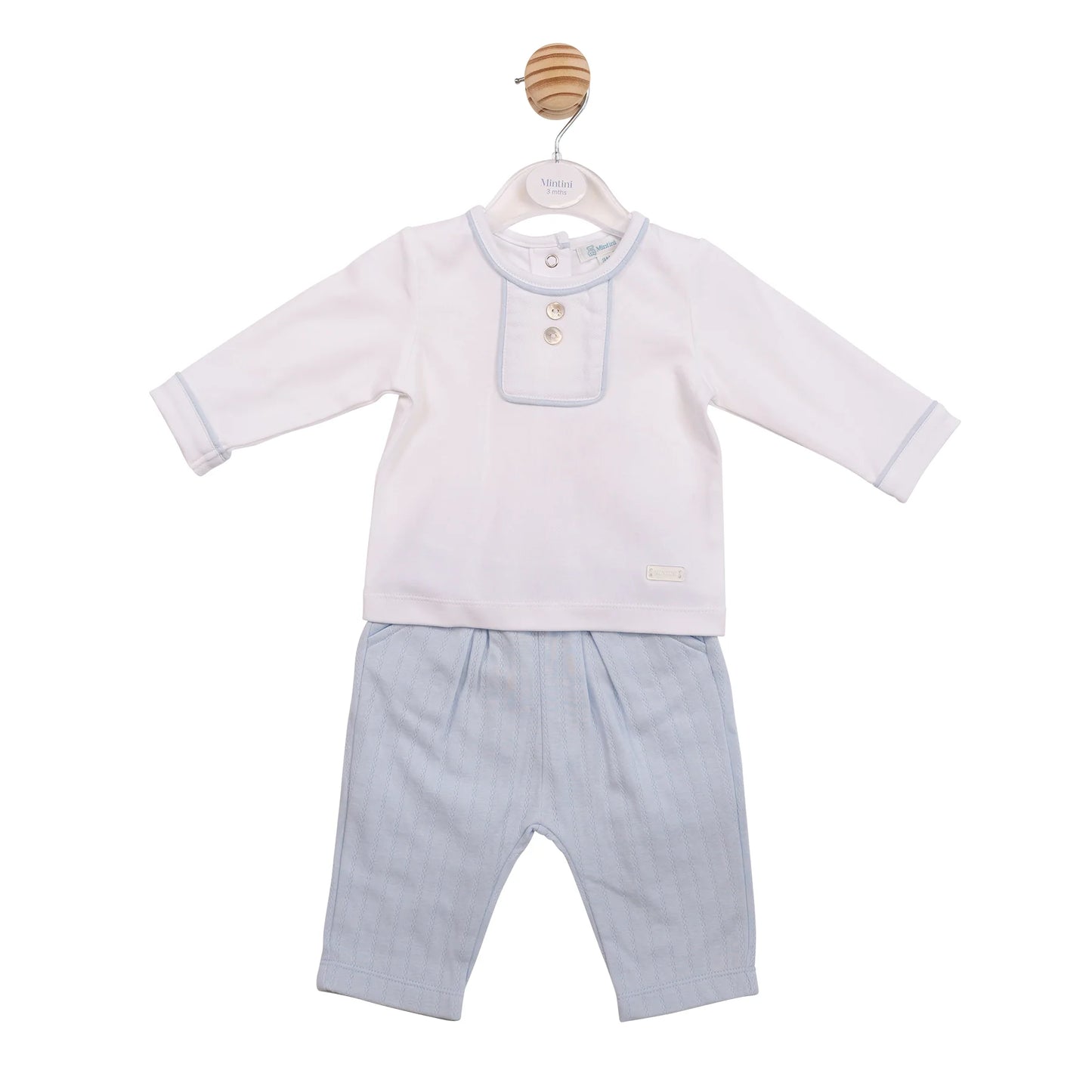 Mintini Blue Top & Jacquard Trousers
