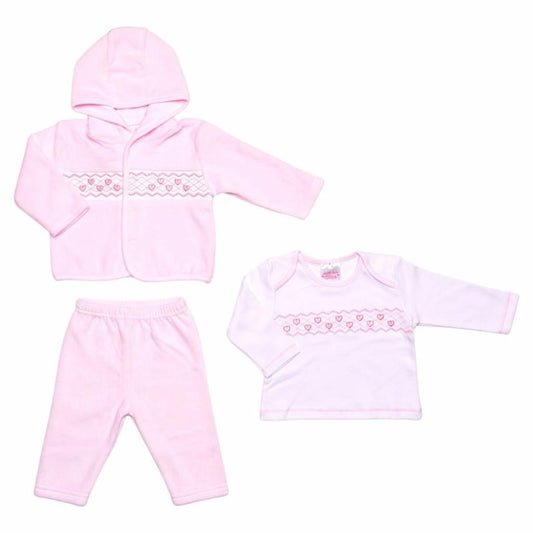 Three Piece Pink Heart Set