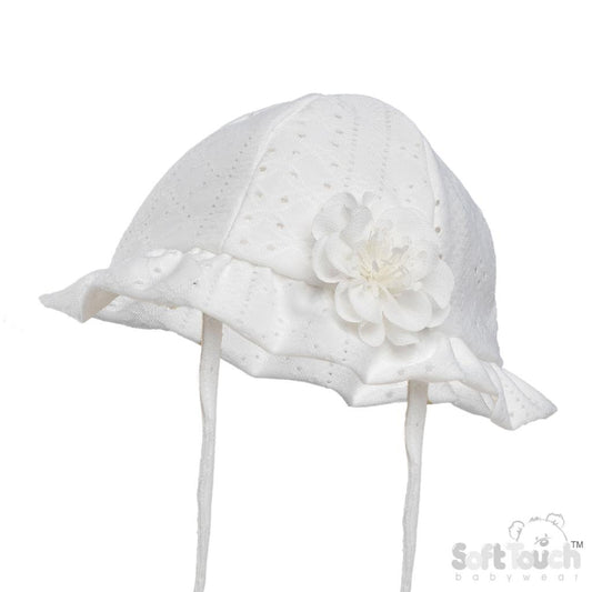 White Flower Hat