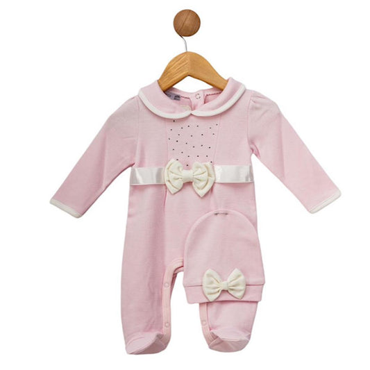 Visara Pink Bow Onesie