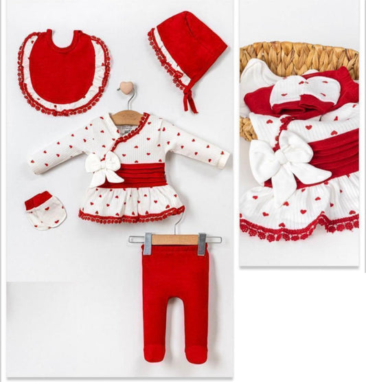 Spanish Red Heart 5 Piece Outfit