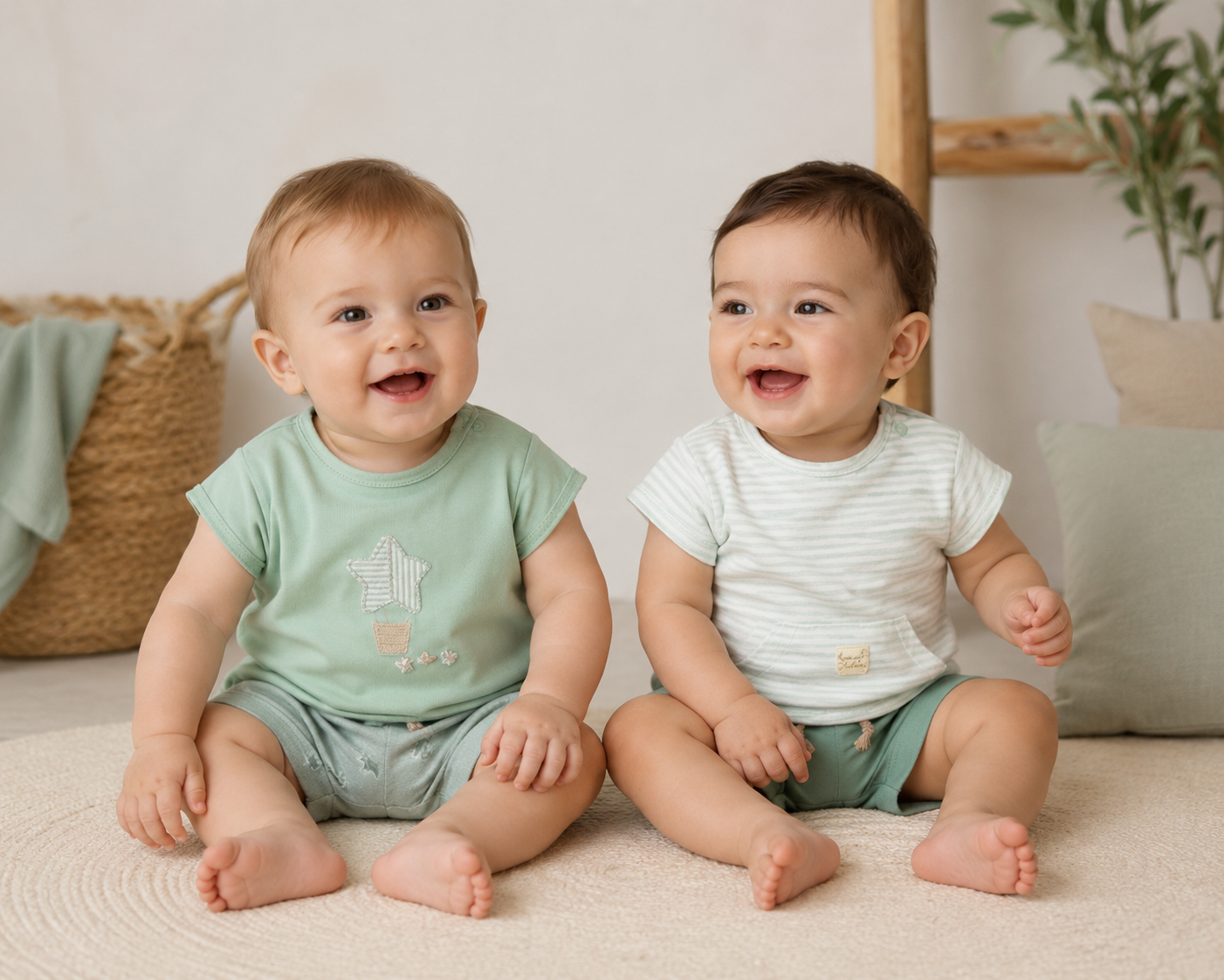 Mayoral Sage Green Shorts Two Pack