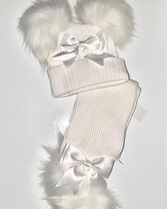 White Bow Scarf