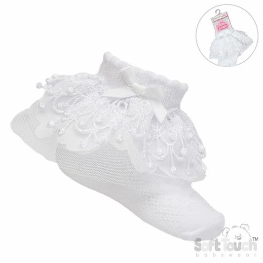 White Lace Ankle Sock