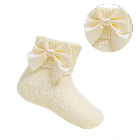 Lemon Bow Ankle Socks