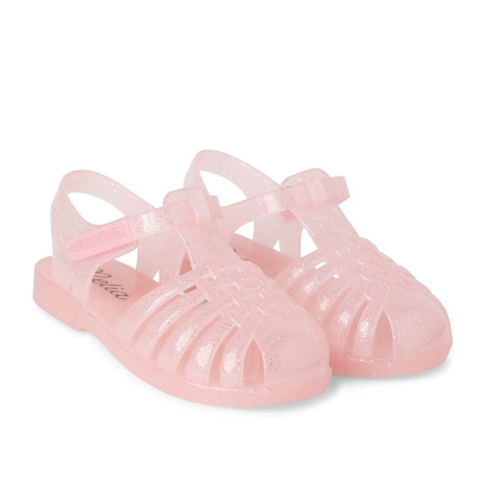 Pink Sparkle Jelly Sandals