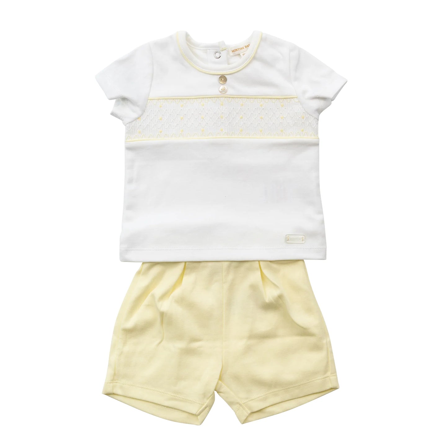 Mintini Lemon Dot Shorts Set