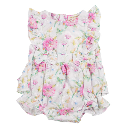 Mintini Floral Bow Romper