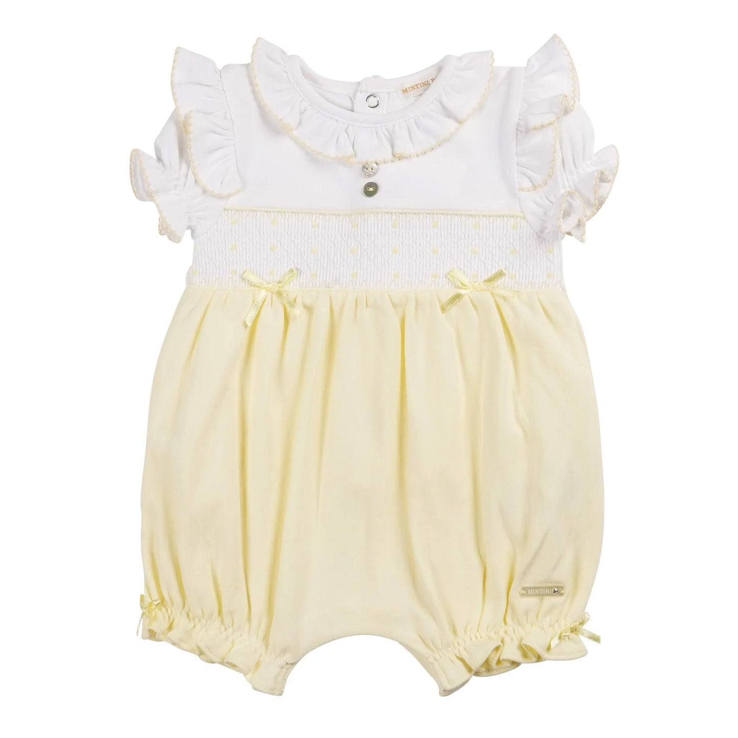 Mintini Lemon Frill Romper