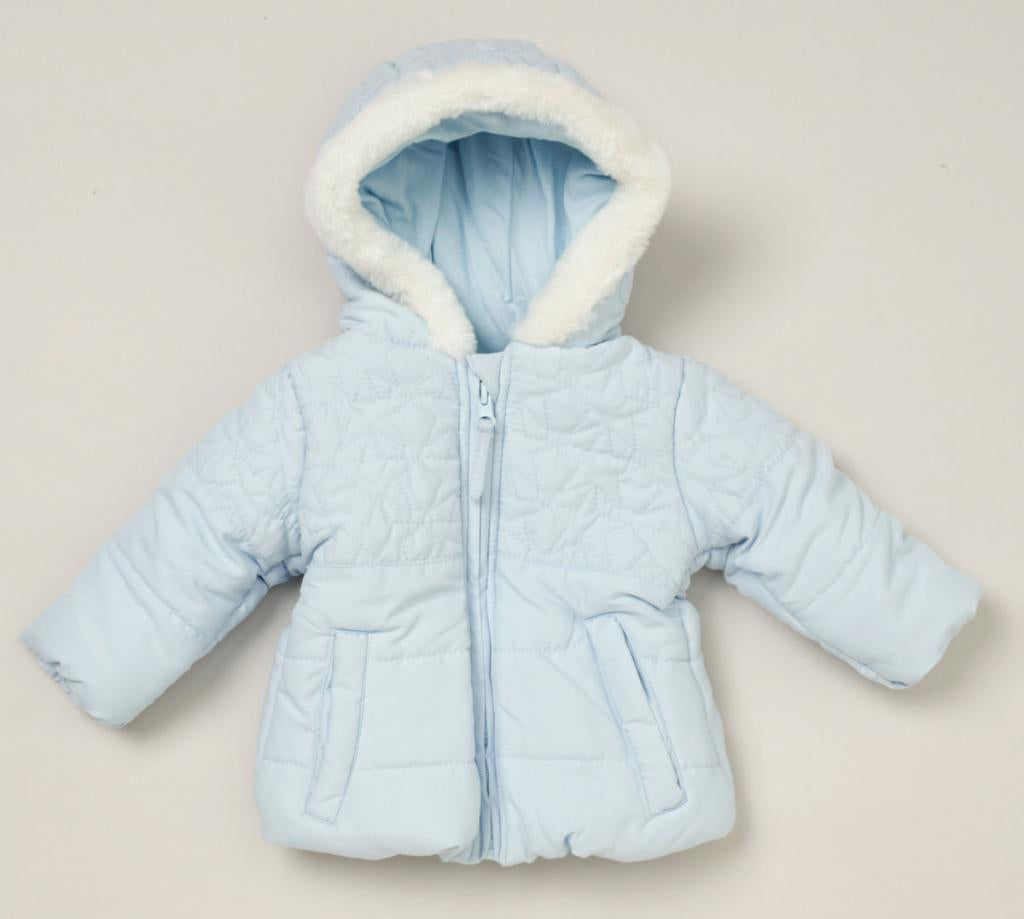 Sky Blue Quilted Coat