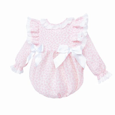 WeeMe Pink Floral Frill Romper